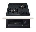 「本体と同時購入必須商品」###イースタン工業 加熱機器【PD-N202BG】Siセンサーコンロ 2口ガスコンロ+グリル〔FI〕