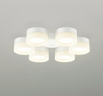 βオーデリック/ODELIC 【WF297LR】シーリングファン 灯具のみ(乳白セードタイプ・6灯) 高演色LED 電球色 非調光 〜8畳 LEDランプ オフホワイト色