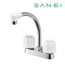 ≦《在庫あり》◆15時迄出荷OK！三栄水栓/SANEI ツーバルブ台付混合栓 共用形