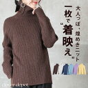 <必見!45%クーポンで5819円!>リブタートル ニット レディース 大きめタートル 小顔効果も叶う キラキラ あったかさ 秋冬に最適 着回し力 カジュアル&...