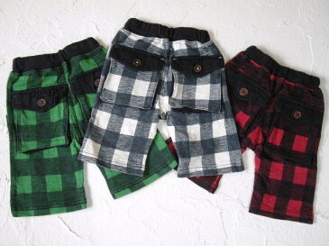 【SALE】t/mini【ターカーミニ】ブロックチェックハーフパンツK35122【グリーン】【オフホワイト】【レッド】【キッズ 子供服 ナチュラル アウトレット ギフト プレゼント】【8000円以上送料無料】