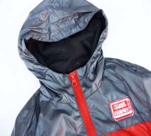 【在庫処分SALE】CHANNEL【チャンネル】配色ナイロンジップパーカー【レッド】 4450100cm−130cm【キッズ 子供服 ナチュラル かわいい アウトレット お出かけ ギフト プレゼント】