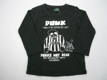 【在庫処分SALE】GASBAG【ガスバッグ】スカルPUNK長袖Tシャツ【ブラック】4（100cm）〜10（160cm）33-512【キッズ 子供服 ナチュラル アウトレット ギフト プレゼント】【8000円以上送料無料】