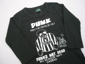 【在庫処分SALE】GASBAG【ガスバッグ】スカルPUNK長袖Tシャツ【ブラック】4（100cm）〜10（160cm）33-512【キッズ 子供服 ナチュラル アウトレット ギフト プレゼント】【8000円以上送料無料】