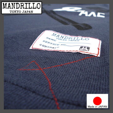 【メール便送料無料】国産 MANDRILLO【マンドリル】Hammer＆AXE　Tシャツ ネイビー100-130cm【チャコール】92016032016新作【ベビー　キッズ　動物　アニマル　お揃い】【8000円以上送料無料】ガスバッグ