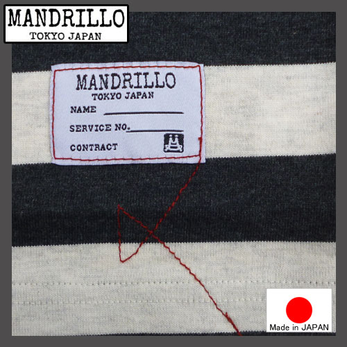 【SALE 50%off】国産 MANDRILLO【マンドリル】JOHNNY B Tシャツ　ボーダー140-160cm【ブラック】92016182016新作【ベビー　キッズ　動物　アニマル　お揃い】ガスバッグ