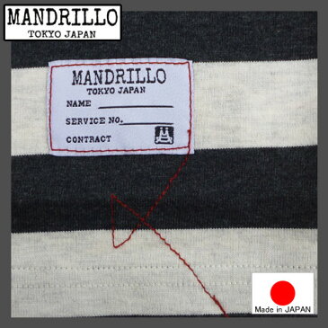 【SALE 30%off】国産 MANDRILLO【マンドリル】JOHNNY B Tシャツ　ボーダー140-160cm【ブラック】92016182016新作【ベビー　キッズ　動物　アニマル　お揃い】【8000円以上送料無料】ガスバッグ