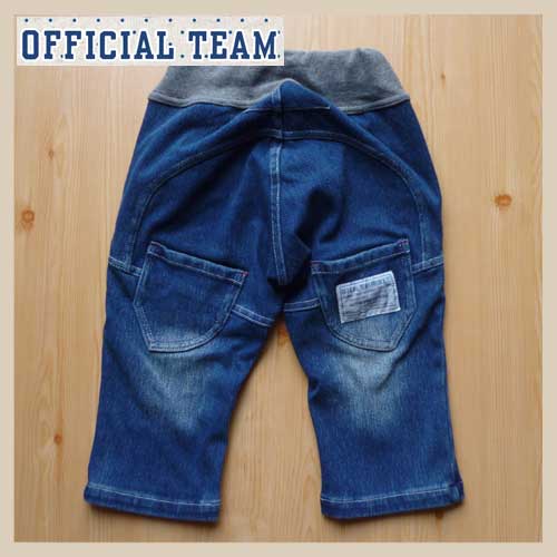 【SALE】30％OFFOFFICIAL TEAM【オフィシャルチーム】【80-140cm】2017SS商品 デニム　ズボン【8000円以上送料無料】