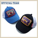 【SALE】半額以下OFFICIAL TEAM【オフィシャルチーム】Mesh Capot-15ss-3001【ブラック ブルー】Mesh Cap　サイズ調節可能ニードルワーク【ベビー　子供服　キッズ お揃い 】