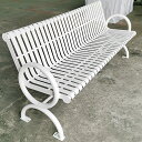 パークヘビーデューティベンチ ガーデンベンチ、芝生用背もたれとアームレスト付き3人用パティオベンチ、耐候性防錆、400KGの鋳鉄スチールフレーム屋外ベンチ、芝生...