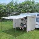 『ポイント3倍!新品限定!』車サイドオーニングルーム、オックスフォード車オーニングキャンプテント、スクリーンポーチ付きポータブル車拡張テント、防水防風、サイドオ...