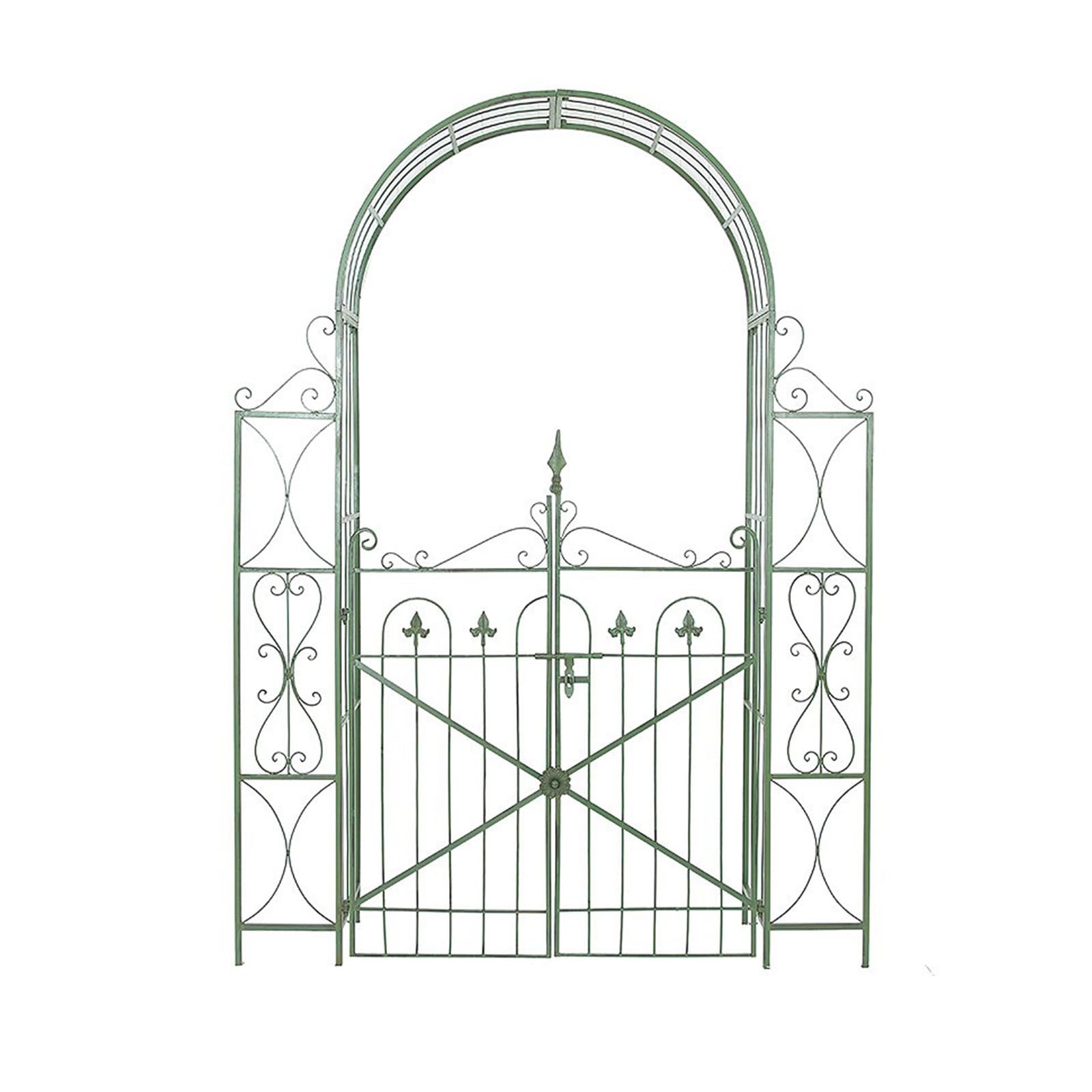 楽天K-Bridge装飾ガーデンアーバー、ゲート付きメタルパーゴラアーバー、パーティーセレモニークライミングプラント芝生パティオ誕生日ブライダルパーティー用ウェディングアーチ （Size : 180cm/70.9in）