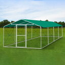 金属製鶏舎、水棲カバー付き屋外鶏小屋、アヒル、ウサギ、ガチョウ、家禽用の囲い付き鶏小屋(800*300*150cm)