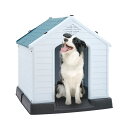 『ポイント2倍!新品限定!』犬小屋 中小型犬用 犬舎 組立式 ペットハウス プラスチック製 防風 防雨 通気性 換気 さびない 組立簡単 洗えるド 家庭/テラス...