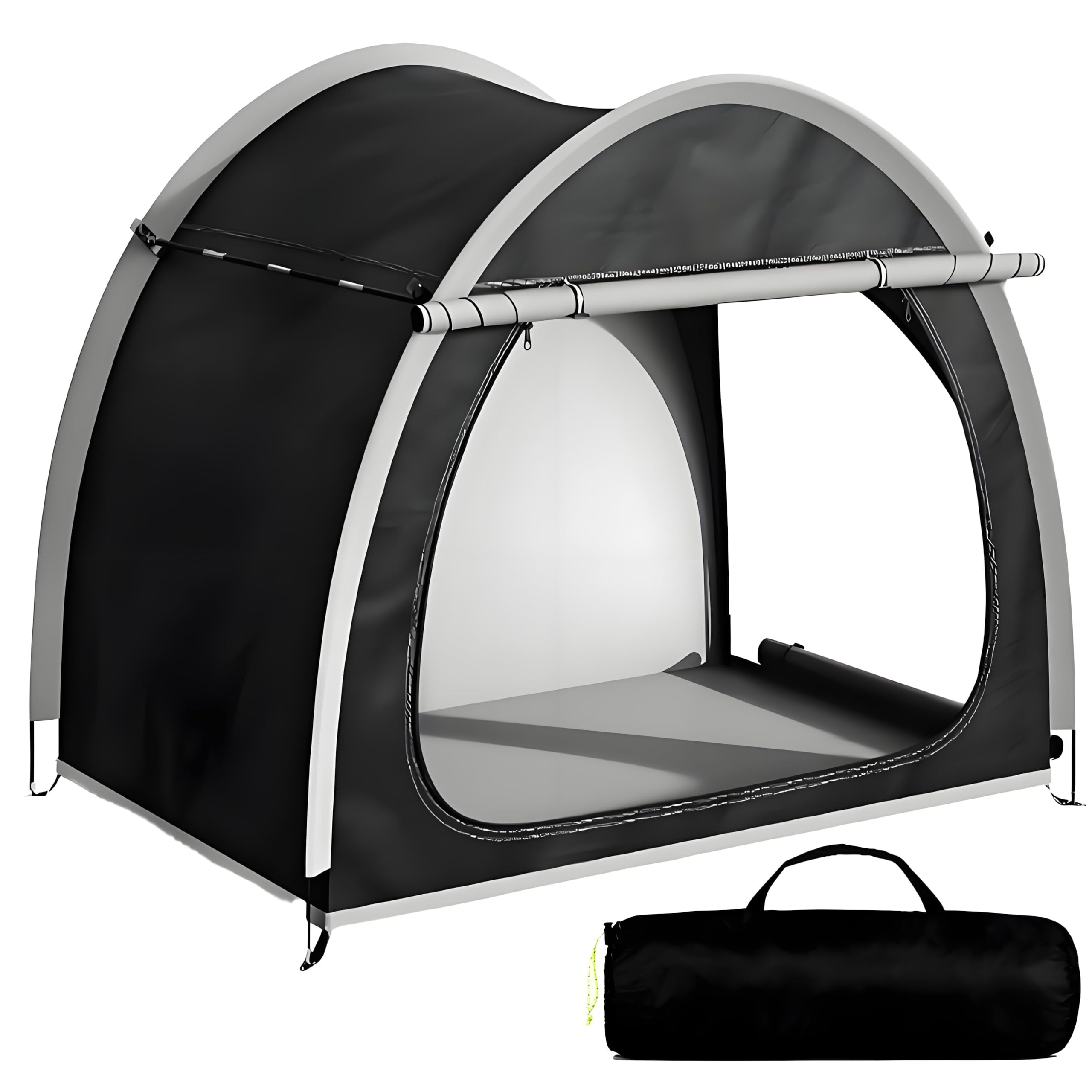 サイクルハウス 自転車置き場 4台まで収納可能 収納袋付き バイクガレージ UV加工シート・遮熱・撥水加工 屋外 大容量 組み立て簡単 厚手生地 自転車倉庫 頑丈 ブラック