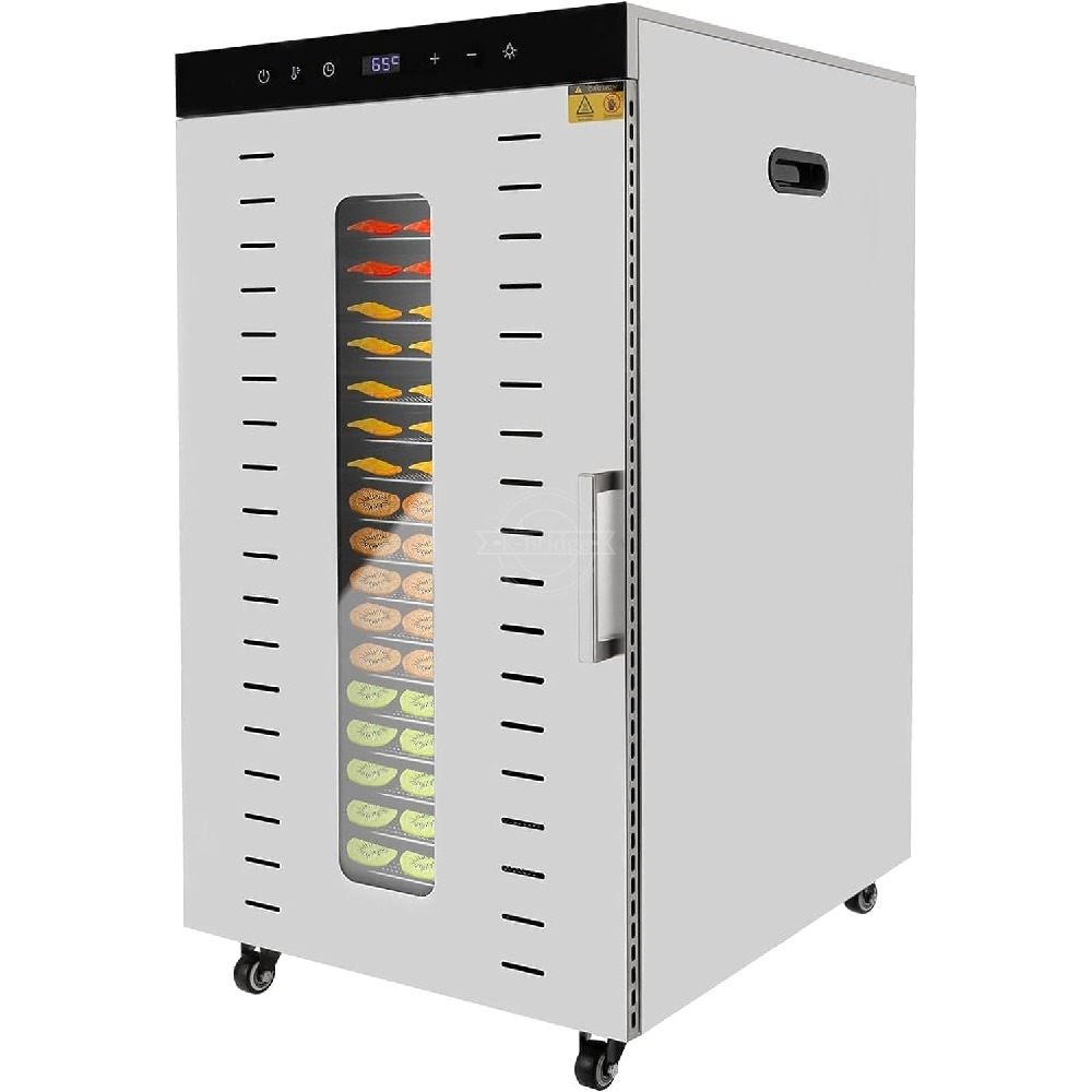 Rakuten - 食品乾燥機 業務用 20層 大容量 電気食品乾燥機 フードドライヤー 電気食品脱水機 ステンレススチールトレイ付き、デジタルタイマー、温度制御、凍結乾燥機、野菜、果物、スパイス
