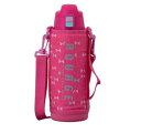 水筒 800ml 保冷 保温 真空断熱 ステンレス 軽量 2WAY ダイレクトボトル 直飲み コップ付きボトル ポーチ付き 子供 遠足 運動会 ピンク アクアージュ ANW-800PK
