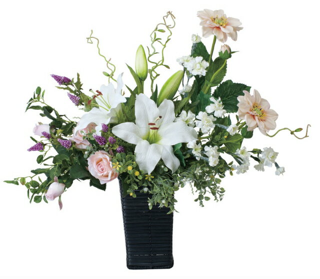 《アートフラワー》《人工観葉植物》光触媒 光の楽園 ツインカサブランカ