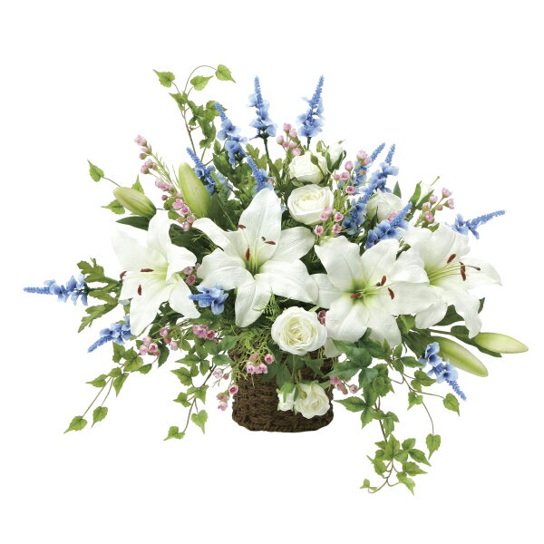 《アートフラワー》《造花》光触媒 光の楽園 壁掛けカサブランカ