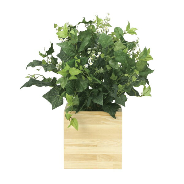 《アートグリーン》《人工観葉植物》光触媒 光の楽園 ウッドボックスK