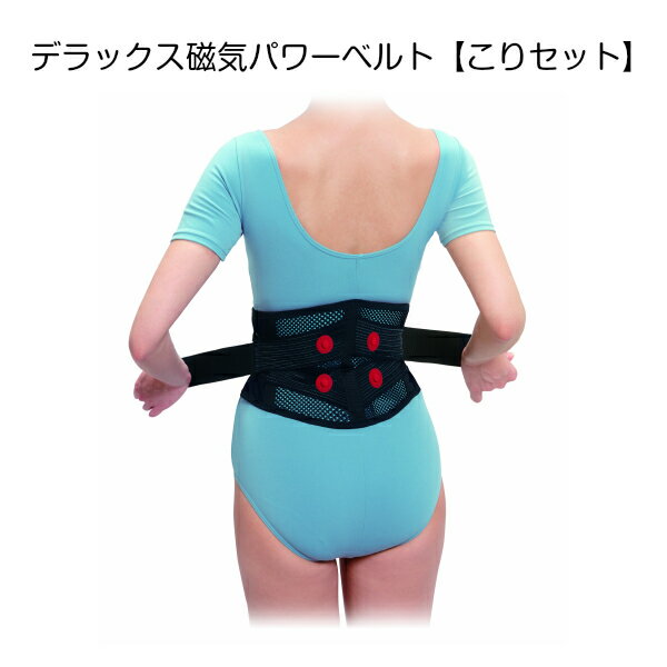 アクセス デラックス磁気パワーベルト こりセット＜家庭用永久磁石磁気治療器＞[管理医療機器 磁気治療器 腰ベルト 腰サポーター 腰サポート 腰コルセット コルセット 男女兼用 ]
