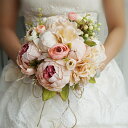 ブーケ 造花 ウェディングブーケ ブライダル 結婚式 前撮 ブーケ 手作り 海外挙式 キャンディーブーケ フラワー インテリア おじゃれ アレンジメント 花嫁 ...