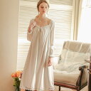 パジャマ ワンピース 長袖 春 夏 綿 姫系 ロング丈 ルームウェア 夏 レディース ワンピース かわいい お姫様 女の子 ルームウェア 大きいサイズ 部屋着 ...