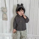 セーター 男の子 女の子 ベビー セーター フート付き かわいい グレー 耳付き ベビー セーター 男の子 73 80 90 100 幼稚園 通園 ルームウェア お出かけ