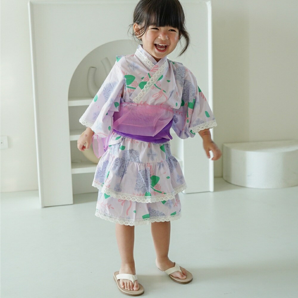 浴衣 子供 女の子 浴衣 子供 セパレート 100％綿 4点セット 浴衣セット キッズ浴衣 兵児帯 夏祭り お宮参り 花火大会 端午の節句 ひなまつり ギフト 和風 お正月 可愛い ひな祭り 誕生日 記念日 90cm 100cm 110cm 120cm 130cm