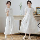 キッズ ワンピース 夏 綿100% 中国風 半袖 子供服 女の子 ワンピース 可愛い 大きいサイズ 韓国子供服 おしゃれ 小学生 中学生 高校生 きれいめ 通学 通園 幼稚園 中学校 小学校 120cm 130cm 140cm 150cm 160cm 170cm