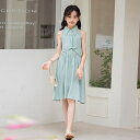 キッズ ワンピース 夏 女の子 ワンピース 120 綿 ブルー 子供服 女の子 ワンピース 夏服 可愛い 大きいサイズ 韓国子供服 おしゃれ 小学生 中学生 結婚式 発表会 きれいめ 通学 通園 幼稚園 中学校 小学校 130cm 140cm 150cm 160cm 170cm
