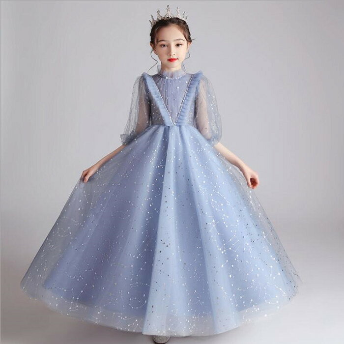 子供ドレス こども 発表会 袖付き 袖あり ドレス ミニ ロング プリンセスドレス 子供 ピアノ発表会 ドレス キッズドレス 結婚式 子供ワンピース 演奏会 可愛い おしゃれ スジュニア ドレス フォーマル ガールズ 100cm 110cm 120cm 130cm 140cm 150cm 160cm 3