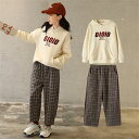 子供服 女の子 春秋 セットアップ 綿 2点セット ダンス服 トップス ズボン パンツ カジュアル ナチュラル 可愛い 韓国 子供 服 おしゃれ 幼稚園 小学生 中学生 通園 通学 大人っぽい キッズ きれいめ 運動 120cm 130cm 140cm 150cm 160cm 165cm