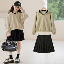 キッズ セットアップ 秋冬 女の子 スカートセットアップ パーカー スカート 子供服 女の子 ダンス服 カジュアル ナチュラル 可愛い 韓国子供服 おしゃれ 小学生 中学生 高校生 通学 大人っぽい キッズ きれいめ 120cm 130cm 140cm 150cm 160cm 170cm