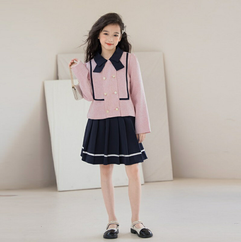 Rakuten - 入学式 スーツ 女の子 セットアップ 卒園式 卒業式 スーツ 女の子 小学生 ゆったりサイズ かっこいい 入園式 子供服 女の子 フォーマル スーツ キッズ 女の子 制服 セット 可愛い おしゃれ 幼稚園 中学生 受験 演出 発表会 120cm 130cm 140cm 150cm 160cm 170cm