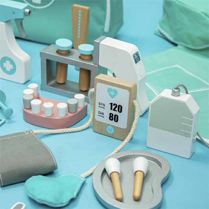 木のおままごと お医者さんごっこセット 木製 おもちゃ 男の子 女の子 歯医者 ごっこ遊び 玩具 子供 おもちゃ キッズ おもちゃ 2歳 3歳 知育玩具 学習玩具 木の玩具 プレゼント ギフト 誕生日 入園祝い 社会性 言語力 想像力育ち 知育玩具 教育玩具 3