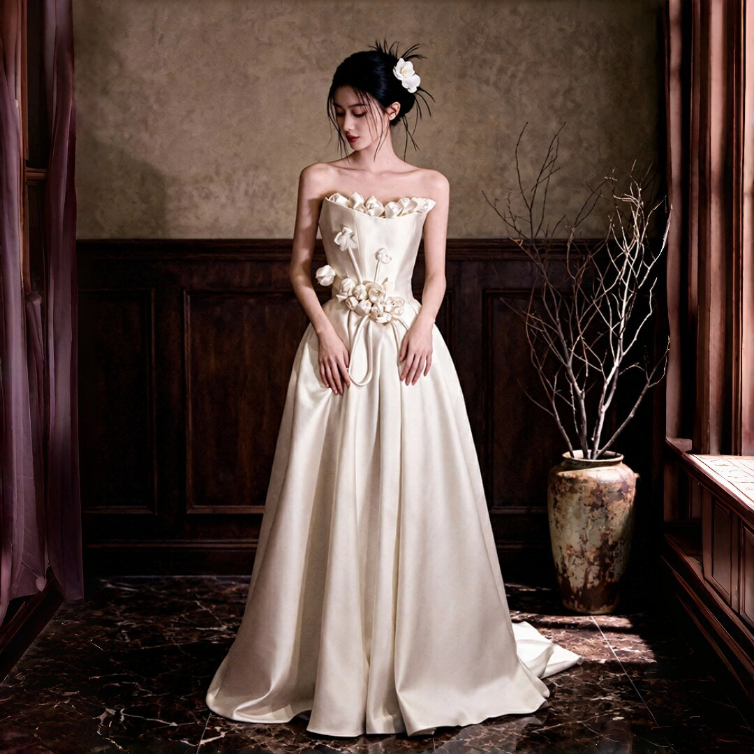 ウエディングドレス 二次会ドレス Aラインドレス オフショルダー 結婚式 海外挙式 前撮り 後撮り 花嫁 結婚式 ブライダル 披露宴 ガーデンウエディング パーティードレス ロングドレス wedding dress 白 S M L