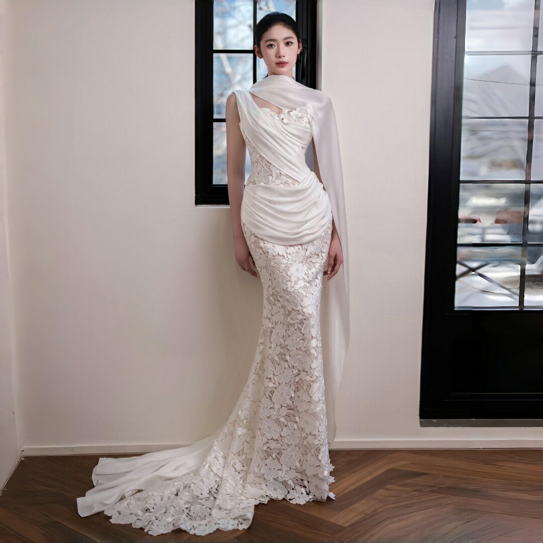 Rakuten - ウエディングドレス 二次会ドレス マーメイドラインドレス オフショルダー 結婚式 海外挙式 前撮り 後撮り 花嫁 結婚式 ブライダル 披露宴 ガーデンウエディング パーティードレス ロングドレス wedding dress 白 XS S M L XXL