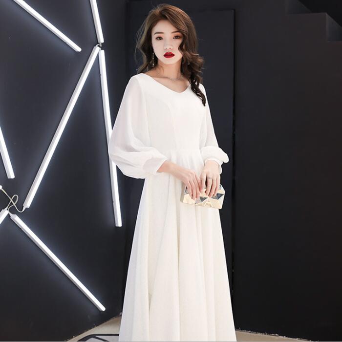 ウエディングドレス 長袖 二次会 ウェディグドレス Aラインドレス 海外挙式 前撮り 後撮り 花嫁二次会 大きいサイズ 結婚式 ブライダル 披露宴 パーティードレス ロングドレス エンパイア