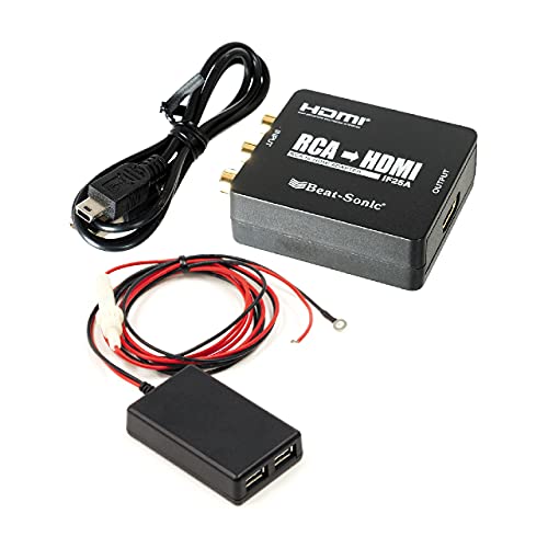 ビートソニック HDMI to RCA 変換コンバーター IF25A HDMIからアナログに変換できる 車載専用設計 480p/60Hz 720p/60Hz選択可能