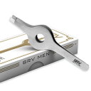 【送料無料・シルバー】BRVMEN ワイドグリップ 持ちやすい毛抜き 熟練の鍛冶師のハンドメイド 超精密ピンセット ユニークでオシャレなデザイン 【100%ステ...