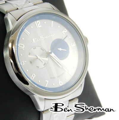 ベンシャーマン Ben Sherman 腕時計 クロノグラフ ホワイト フェイス モッズ メンズ ファッション ステンレス スティール Stainless Steel 時計 アナログ ウォッチ ブルー UK モッズ r812 ギフ…