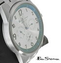 ベンシャーマン Ben Sherman シルバー フェイス クロノグラフ 腕時計 メンズ 【送料無料】 モッズ ファッション ラージ サークル ティール テキスト ウォッチ アナログウォッチ 腕時計 ステンレススティールベルト BenSherman UKモッズ r962 ギフト クリスマス