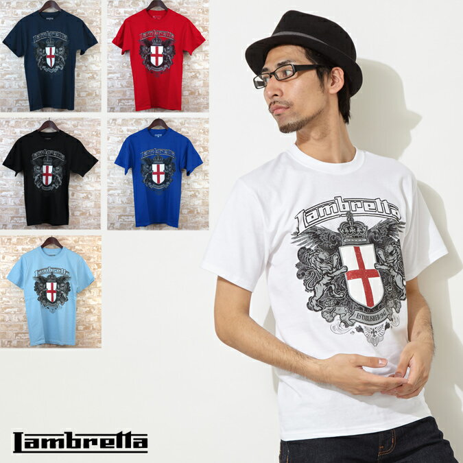 Lambretta Tシャツ セントジョージ クレスト ランブレッタ 6色 メンズ ギフト トラッド