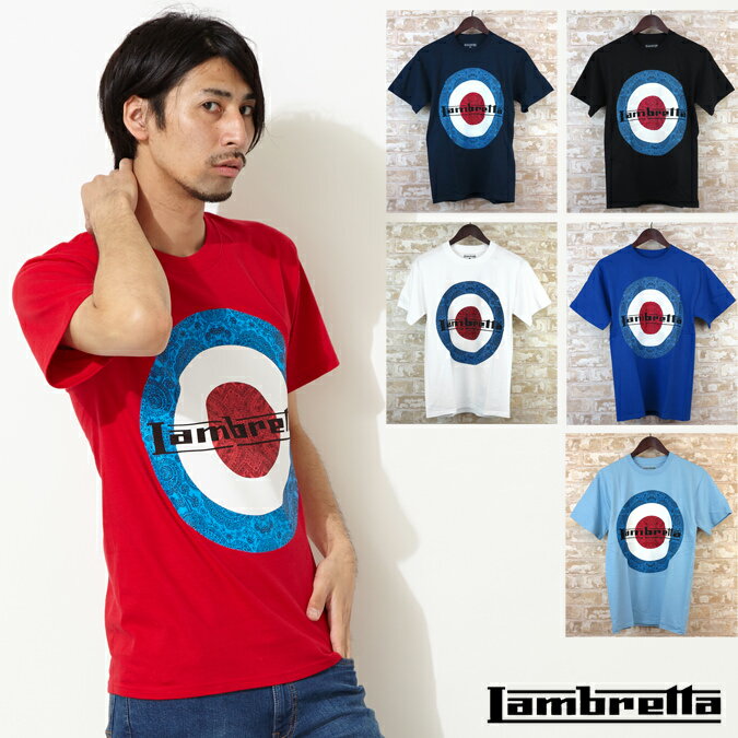 Lambretta Tシャツ 6色 ペイズリー ターゲットマーク ランブレッタ メンズ ギフト トラッド