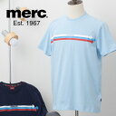 メルクロンドン Tシャツ ストライプアロープリント 半袖 Merc London ネイビー スカイ グラフィック カジュアル コットン ユニセックス メンズ レディース ギフト プレゼント トラッド(4)