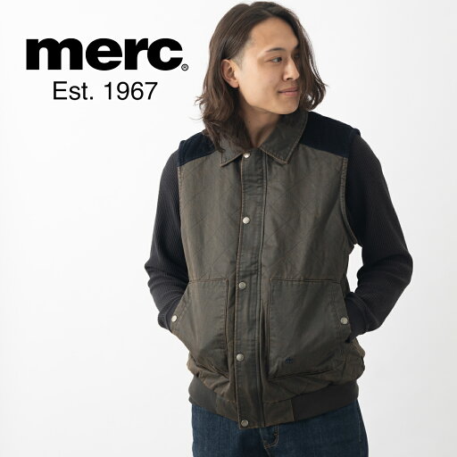 メルクロンドン Merc London ベスト ワックス加工 キルティング ダークブラウン レトロ メンズ モッズファッション ギフト トラッド メルクロンドン Merc London ベスト ワックス加工 キルティング ダークブラウン レトロ メンズ モッズファッション ギフト トラッド