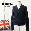 メルクロンドン ワッフルニットカーディガン Vネック Merc London ネイビー トップス 上着 モッズ シンプル 格子編み 無地 ファッション プレゼン...