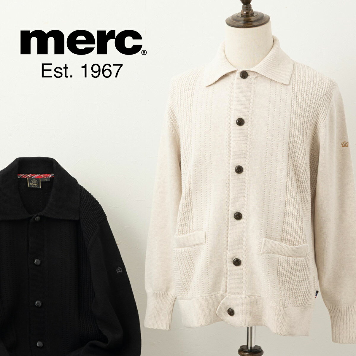 SALE ������ ��륯����ɥ� �ߥåɥ������ȥ����ǥ����� Merc London 2025AW ���� ���åȥ� �֥�å� �������ޡ��� �˥å� ��˥��å�...