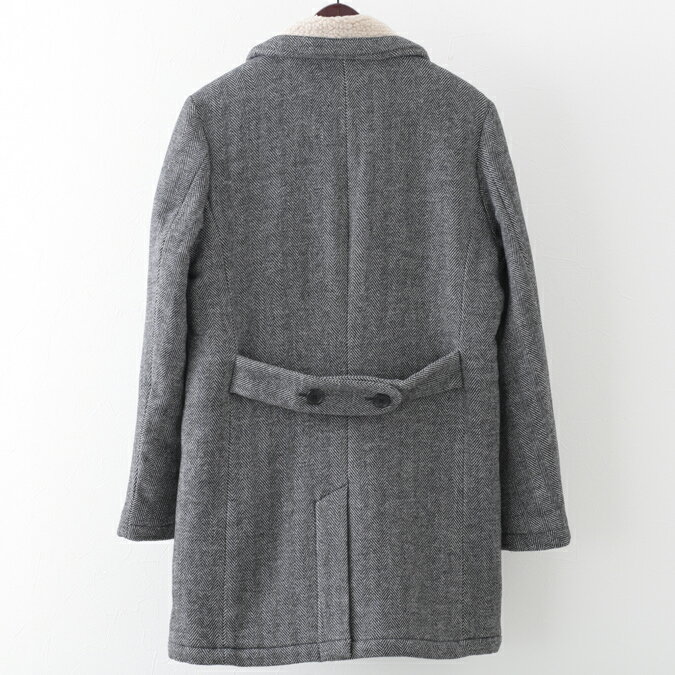 メルクロンドン メンズ オーバーコート ツイード ヘリンボーン ウール Merc London ダークグレー Coat コート モッズファッション ギフト トラッド